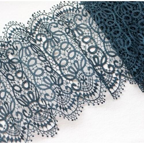 1 Meter/lot Luxury Water Soluble Lace Exquisite Embroidered Ribbons Green Lace Applique Trim Curtains Dress DIY Sewing Supplies