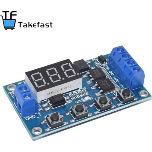 10PCS DC 12V 24V Dual MOS Tube LED Digital Time Delay Relay Trigger Cycle Timer Delay Switch Circuit Board Timing Control Module