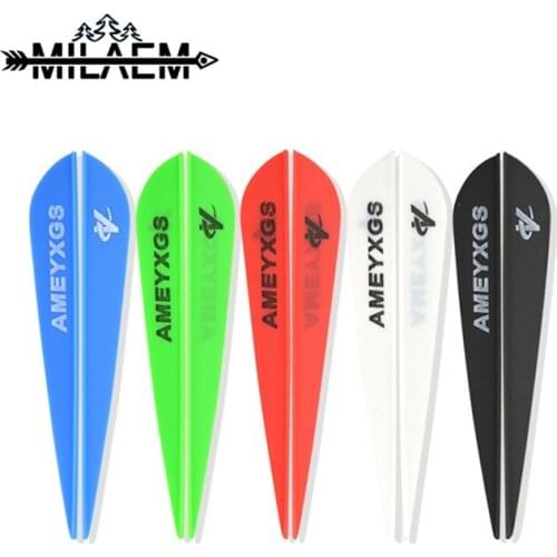 100 pcs 2/3/4inch Archery Arrow Feather Rubber Arrow Vanes Plastic Fletching Hunting Games Crossbow Arrow Shooting Accessories