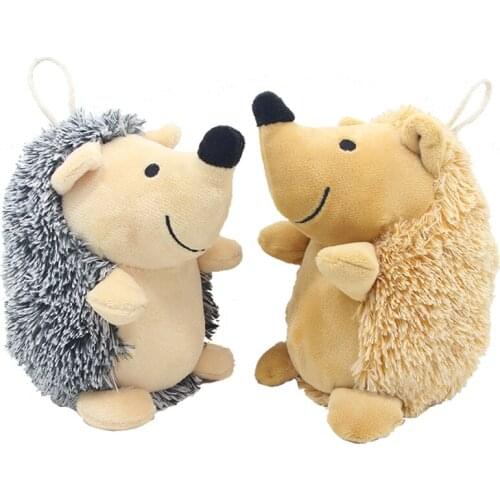 12 Pcs Squeak Plush Dog Toys Hedgehog Shaped Intreactive Training Stuffed Dog Chew Toys For Puppies and Small Pets Wholesale X2