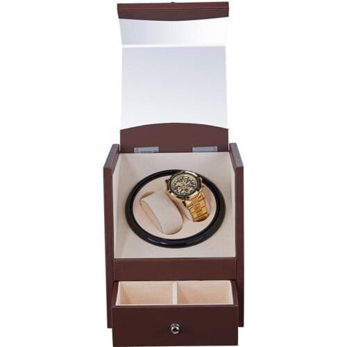 2+2 Watch Winder Box Jewelry Casket Uhrenbeweger Watch Winding Rotating Motor Shaker Winder Rotator Black Brown Wood Watches Box