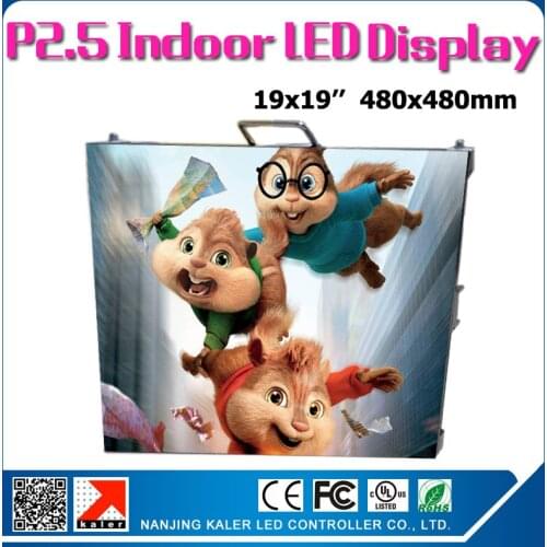 TEEHO 6pcs a lot p2.5 indoor die-cast aluminum rental led display 0.48x0.48m rental led cabinet led screen with TS802D sender