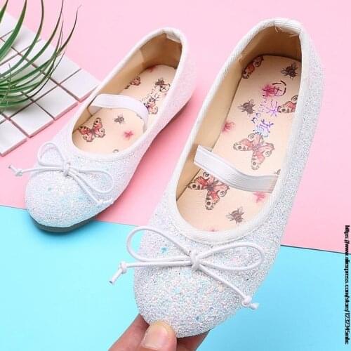 Disney Girls Sandals Frozen 2 Elsa Princess Shoes Little Girls Crystal Shoes Children Soft Flat Catwalk Show Shoes