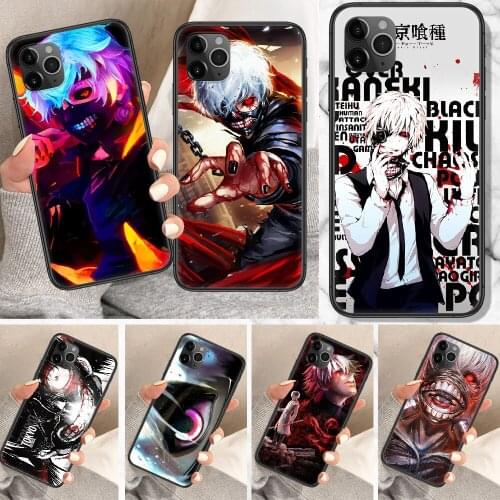 Tokyo Ghoul Anime Phone Case For iphone 5 5S SE 2 6 6S 7 8 11 12 Mini Plus X XS XR Pro Max black pretty waterproof tpu funda 3D