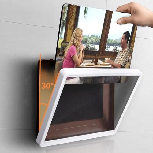 Home Wall Hanging Rotating Bracket Bathroom Kitchen Watch Drama Ipad Waterproof Storage Box Touch Screen Phone Shell Free Punch