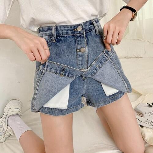 High Waisted Denim Skirts for Women Korean Style Clothing Teenage Girls Summer Fashion Trends Sexy Booty Jeans Shorts Streetwear