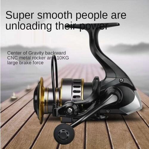 Fishing Reel HE500-7000 Drag 10 Kg Metal/EVA Ball Grip Spool Spinning Reel Saltwater Reel Carp Reel Fishing