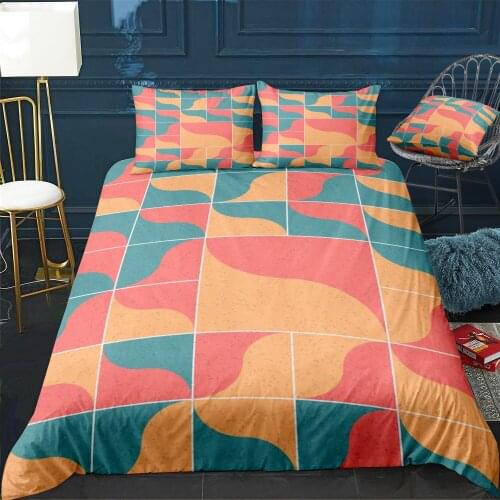 Abstract Geometric Pattern Bedding Set For Bedroom Soft Bedspreads For Double Bed Home Duvet Cover Quality Quilt Cover