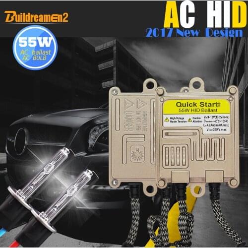 Buildreamen2 55W 9005 9006 880 881 H1 H3 H7 H8 H9 H11 HID Xenon Kit 6000K White AC Ballast Bulb Car Light Headlight Fog Lamp DRL