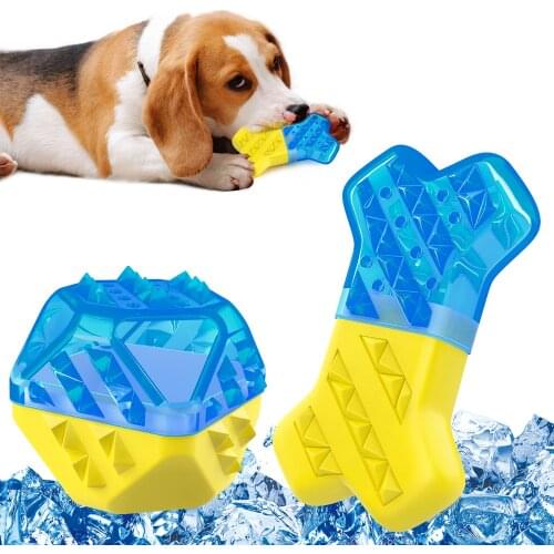 Summer Dogs Ice Chewing Toys Pet Cooling Freezable Dog Chew Toys for Small Medium Dogs Pet Cool Down Clean Teeth Toothbrush