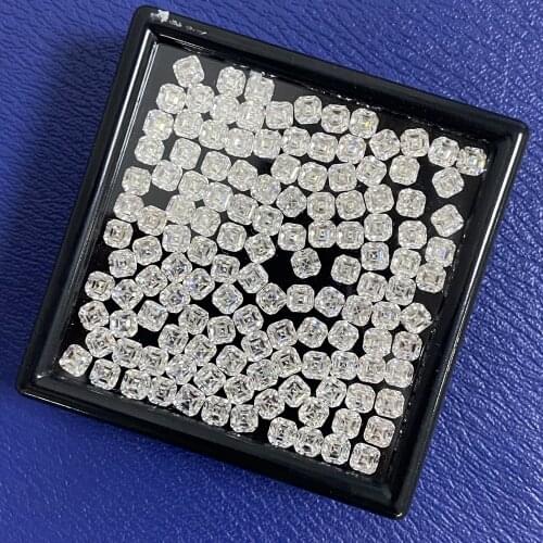 Meisidian 3-12mm Asscher Cut 1 Carat D VVS1 Super White Grown Moissanite Diamond Stone