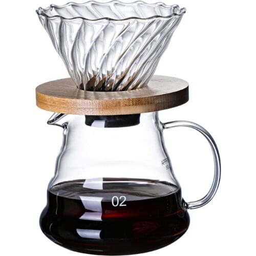 Wood with Silicone Coffee Filter Set Can Be Reused and Stable Coffee Making Set Birthday Gift with Coffee Paper Giveaway