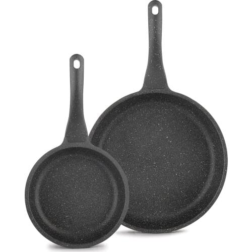 Schafer Famous Non-Stick 2 Piece Granite coating Pan Set - Gray