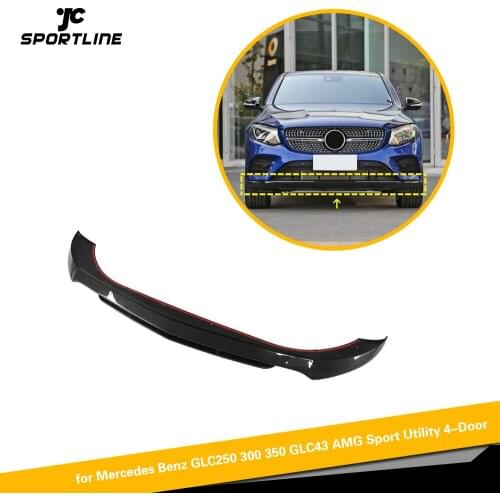 Carbon Fiber Front Bumper Lip Spoiler For Mercedes-Benz GLC Class Sport GLC250 300 350 GLC43 AMG 2015 - 2019 Front Splitters
