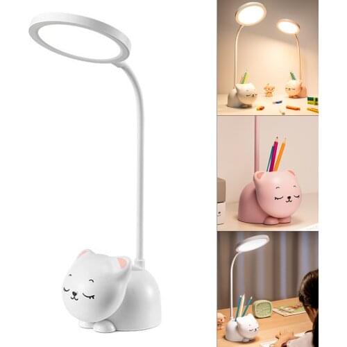 2400mAh Rechargeable Desk Lamp LED Kids Eye Protection Light 3 Color Modes Stepless Dimming Touch Read Study Light 2021