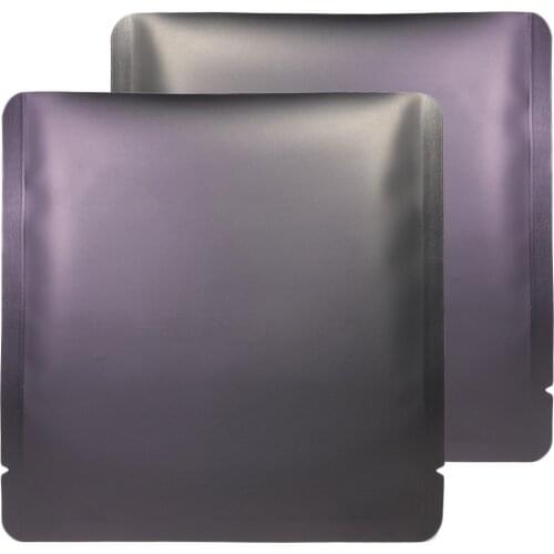 15X15cm Matte Black Heat Sealing Aluminum Foil Flat Pouch Open Top Package Bag vacuum seal power bank storage bag tea packaging