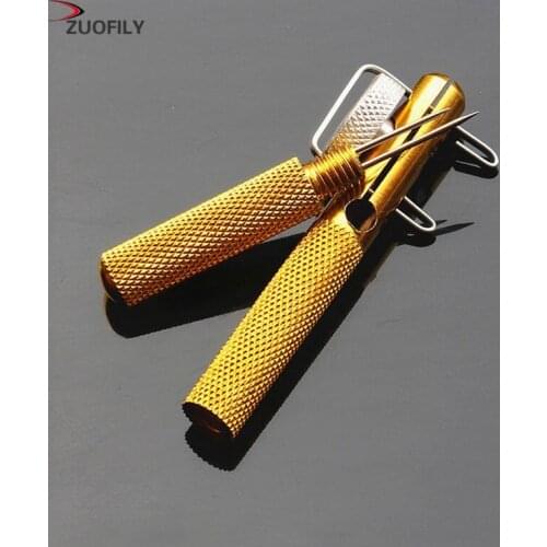 Portable 1PCS Alloy Strand Double-headed Needle Knots Tier Fish Line Hook Tie Accessories Fish Line Hook Tie Device Fishing Tool