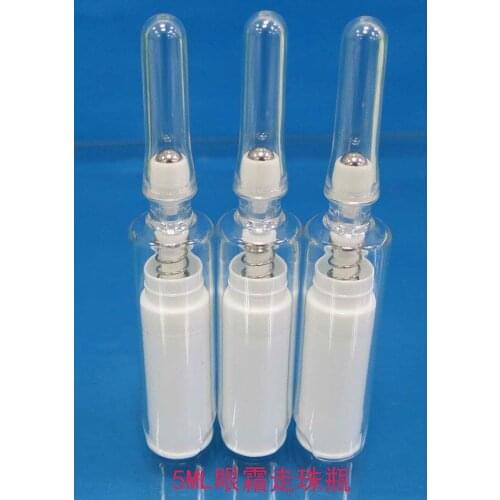 Roller ball eye cream empty bottle luxury acrylic 5ml essential oil bottle ,cosmetic perfume package 10pcs/lot