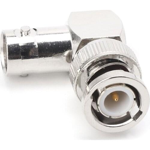 RF Coaxial Cable Adapter L-shaped BNC Male Right Angle to Female Connector
