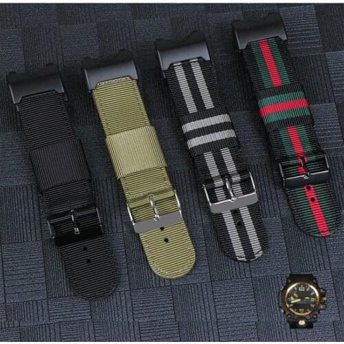 Nylon Watchband Strap for Casio G-Shock GWG 100GB 1000 1000GB Smart Watch Band for g shock GWG100GB GWG1000GB GWG1000 Bracelet
