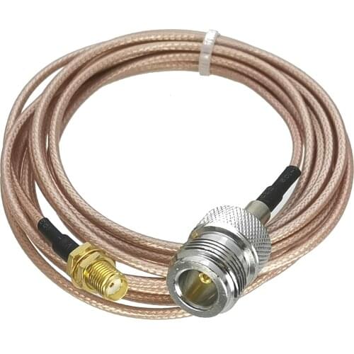 RG316 pigtail N female jack to SMA Female jack Bulkhead Connector RF straight Cable jumper 4inch~10M
