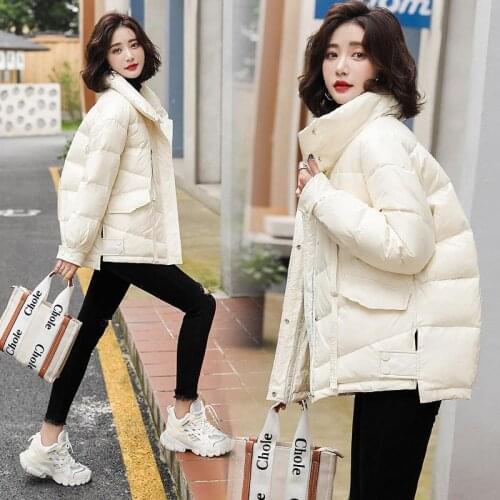 Cotton Padded Jacket 2021 Winter New Cotton Padded Jacket Womens Short Hong Kong Style Korean Loose Small Cotton Padded Jacket