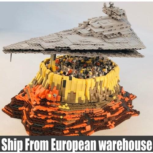 From EU 90007 Compatible MOC 18916 Star toys Wars Destroyer cruise ship Empire Over Jedha City Building block Christmas gift