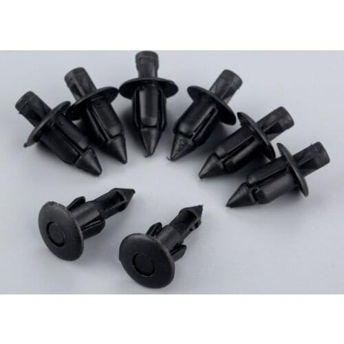 Yetaha 50 Pcs Plastic Rivets Car Push Clips Universal Auto Fairing Trim Panel Fastener Clips 6mm x 12mm