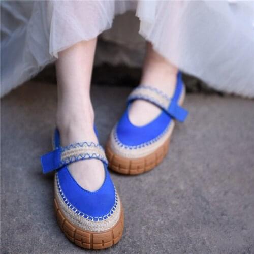 Artmu Origional Customizable Platform Shoes Shallow Mouth Women Shoes Genuine Leather Buckle Handmade Retro Shoes 2020 New