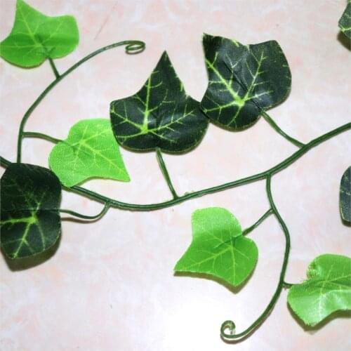 1/5PCS 2.4M Home Decor Artificial Ivy Leaf Garland Plants Vine Fake Foliage Flowers Creeper Green Ivy Wreath