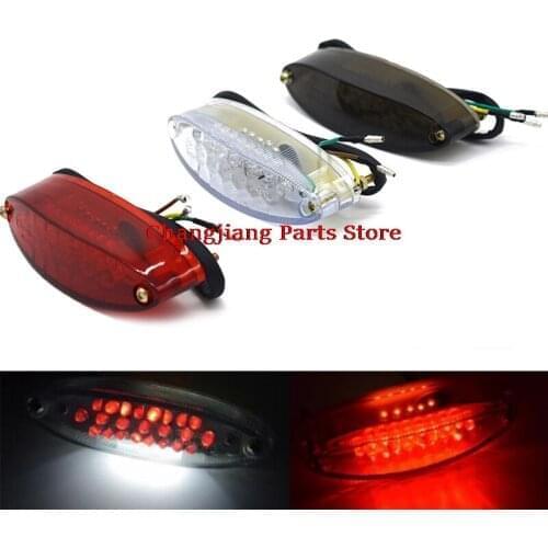 1 pc 12cmx3.5cm Motorcycle Bike Rear Tail Stop Red Light Lamp for Dirt Bike taillight rear lamp braking light