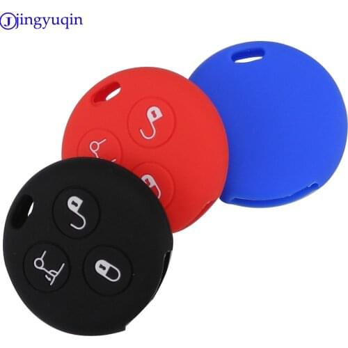 10pcs Silicone car key set cover case shell skin for Benz Smart City Fortwo Roadster 3button car styling accessories key holder
