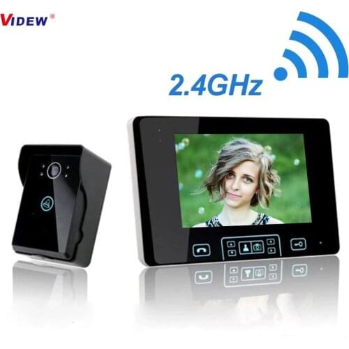 2.4GHz WiFi Wireless Video Doorbell Intercom System Camera Door Phone with 7 Inch Screen Monitor for Home Security