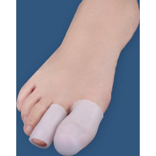 2pcs/pair Silicone Gel Protective Toe Caps Saparator Protector For Blisters Corns Toe Retainer Separator Bunion Corrector Feet
