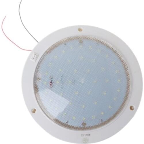 2021 New 12-24V 800LM 9W 42Pcs LED RV Interior Led Ceiling Light Boat Camper Trailer Single Soft Dome Light