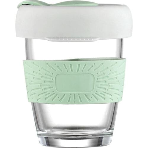 350ml Reusable Eco Friendly Travel Glass Coffee Mug With Silicone Cover Coffee Cup Drinkware Car Water Glass