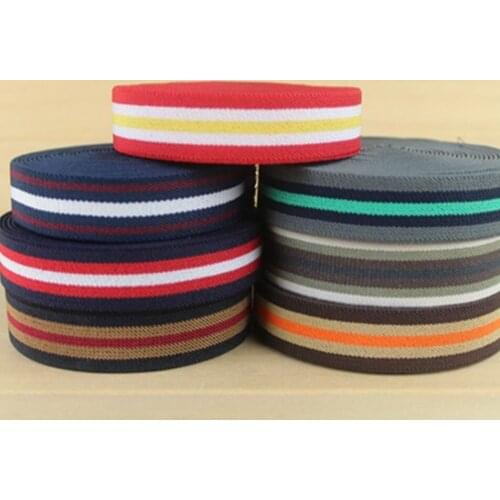 5 Meter 32mm wide Colorful Thick Cotton Polyester Webbing Tape Bag Straps Belt Sling Seat belt webbing Strong thickness 1.2mm