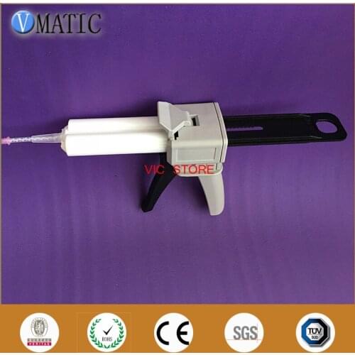 Free Shipping Dental 1:1 Impression Tray Mixing Glue Dispensing Caulking Gun Ab 50ml