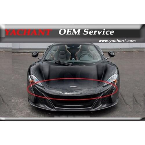 Car Styling Carbon Fiber Front Bumper Cover Fit For 2014-2017 McLaren 650S OEM Front Bumper Top Cover