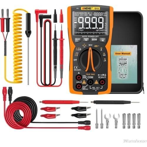 Q10 Digital Multimeter 9999 Counts LCR Meter True RMS Analog DIY Transistor Capacitor NCV Tester Professional Tester N19 20