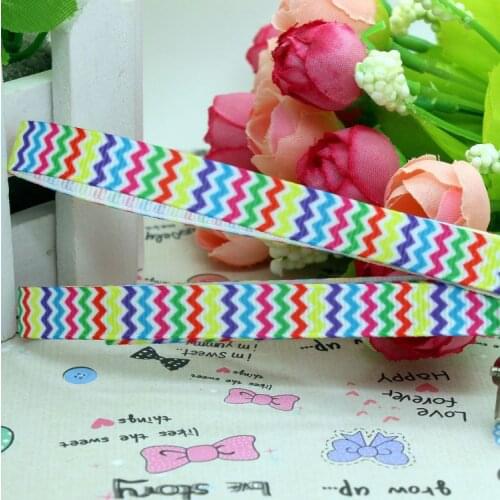 DHK 3/8'' 5yards chevron grosgrain ribbon hair bow diy party decoration OEM Wholesale 9mm C1255