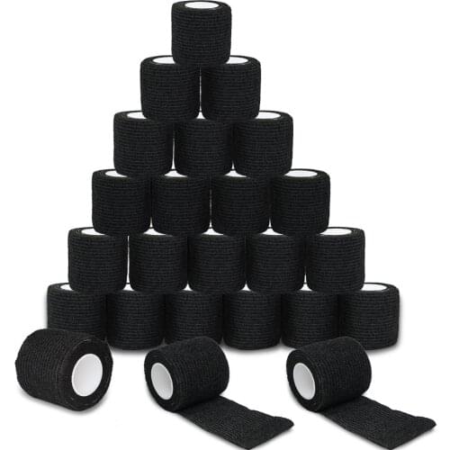 3/4/5/6 Pcs Disposable Waterproof Self Adhesive Elastic Wrap Tape Tattoo Machine Grips Cover Bandage Permanent Tattoo Supplies