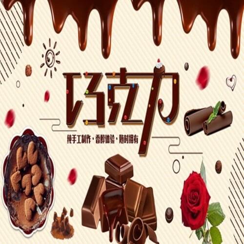 Dropshipping Colomac Photo Wallpaper Handmade Chocolate Gourmet Dessert Wallpaper for Kids Room Restaurant Mural Papier Peint