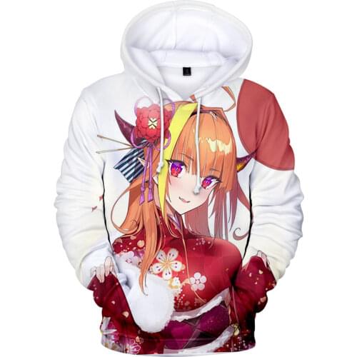 HOLOLIVE VTuber Kiryuu Coco 3D Fashion Fall Winer Suit Hoodies Sportswear Hooded Youthful Kawaii Women/Men The hooded