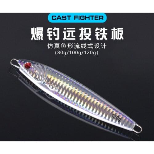 New MADMOUSE CAST FIGHTER Artificial Bait Metal Jig Lure Slow Jig Jigging Lure Fishing Jig Sinking Fast Fishing Bait 80g100g120g