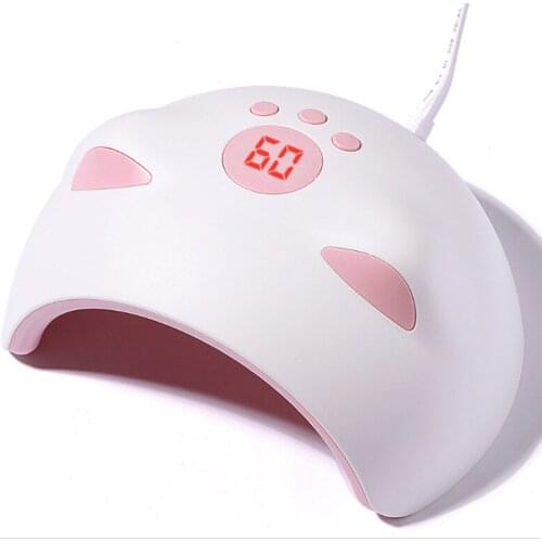 1pc Cute Led Nail Lamp for Manicure 60w Nail Dryer Uv Light Nails Gel Polish Set with Uv Lamp 30/60/99s Timer Auto Sensor Tools