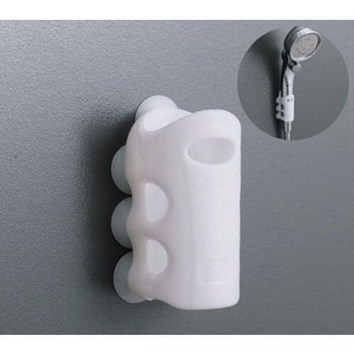 Punch-free Shower Bracket Shower Head Suction Bathroom Shower Holder Rack Shelf Wall Mount Suction Cup Bracket Douche Accessoire