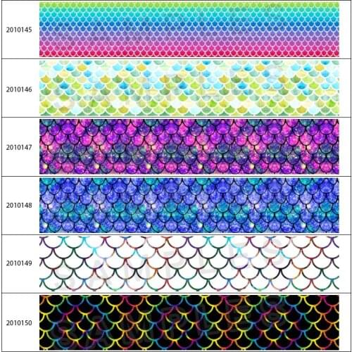 Hot Sale Fish Pattern Printed 5 Yards 25mm/38mm/50mm/75mm Grosgrain/Satin Ribbon For Hair Bows DIY Accessories 201014 201015