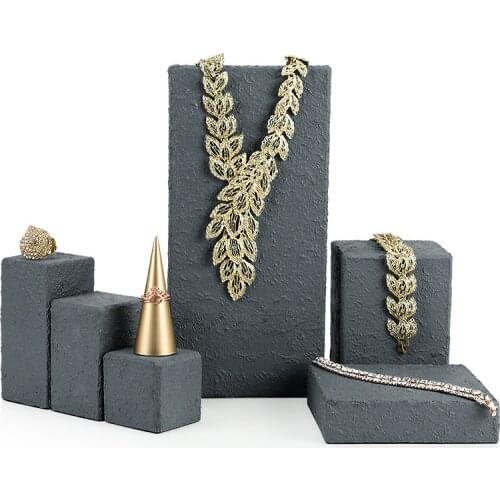 New plaster creative gray jewelry display board jewelry display stand necklace earrings display props in stock