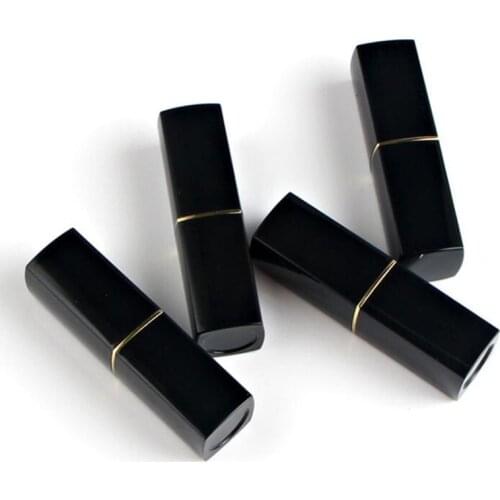 Wholesale 12.1mm Black Lipstick Tubes Lipgloss Containers Lipblam Bottles Packaging Lip Stick Bottles Lip Tubes